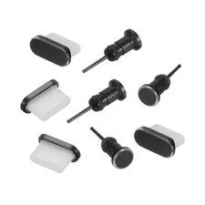 USB Type C Anti Dust Plug Port Duct Covers Caps for Type C Port , Black 4pcs