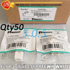 New For Panduit Category Cat 6 Jack RJ45 CJ688TGWH (50 JACKS) Color: WHITE Cat6