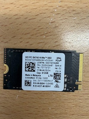 WD SN740 NVMe 512GB SSD, M.2 2242, PCIe 4.0 x4, FULLY TESTED SEE PIC