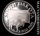 1969 South Dakota Statehood 13.5g Fine Silver Round - Choice Gem Proof  #L3414