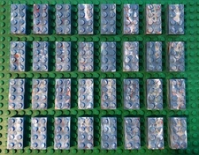 LEGO 2x4 3001 GRANGEMOUTH MARBLED BRICKS RARE HTF VINTAGE  COLLECTION 