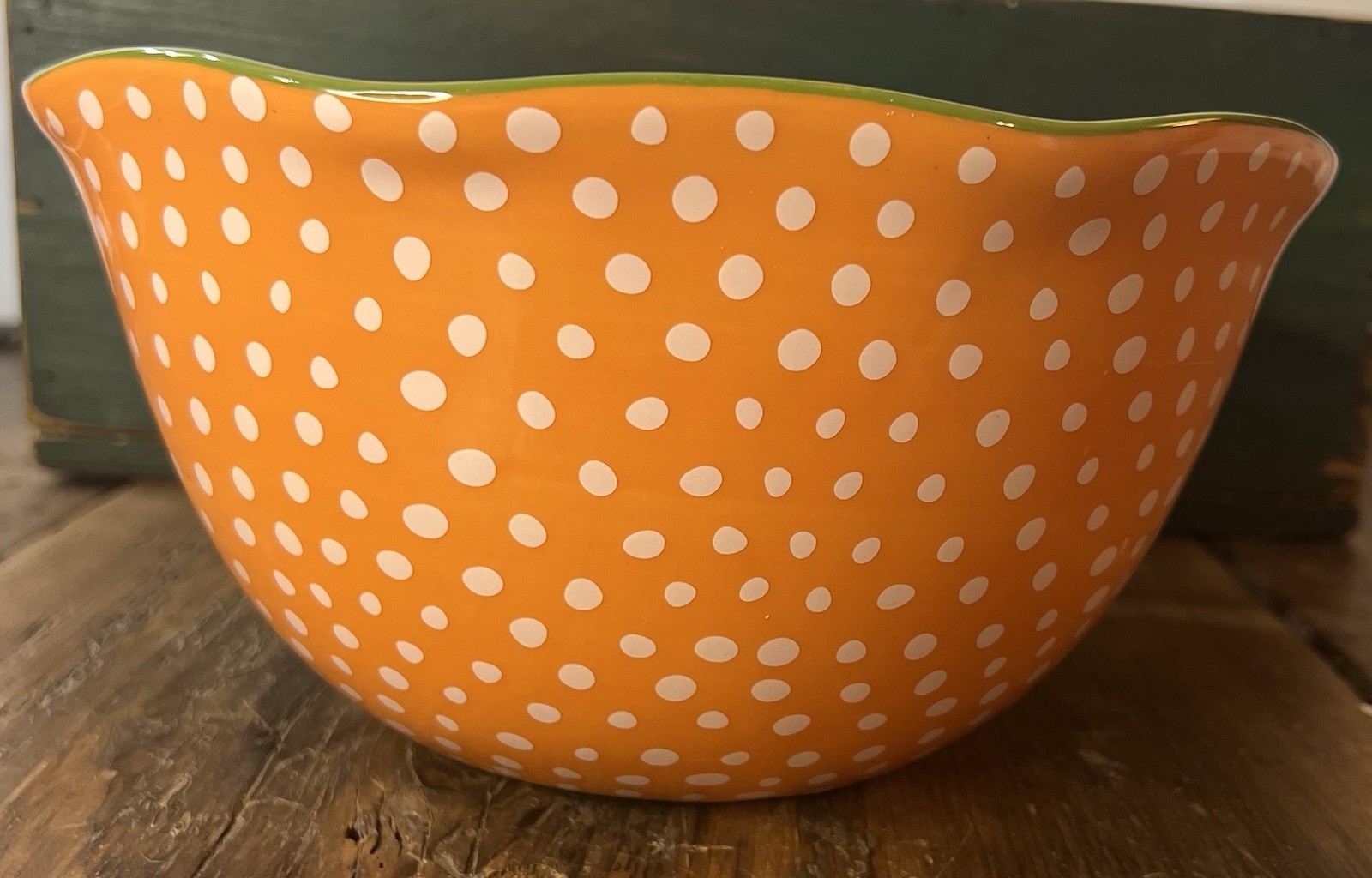 Pioneer Woman Orange Polka Dot Nesting Serving Bowl