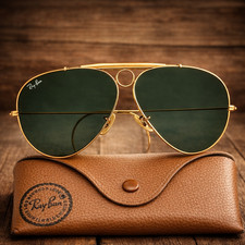 Ray-Ban Shooter B&L USA 10K GO G15 62-14 Aviator Custodia