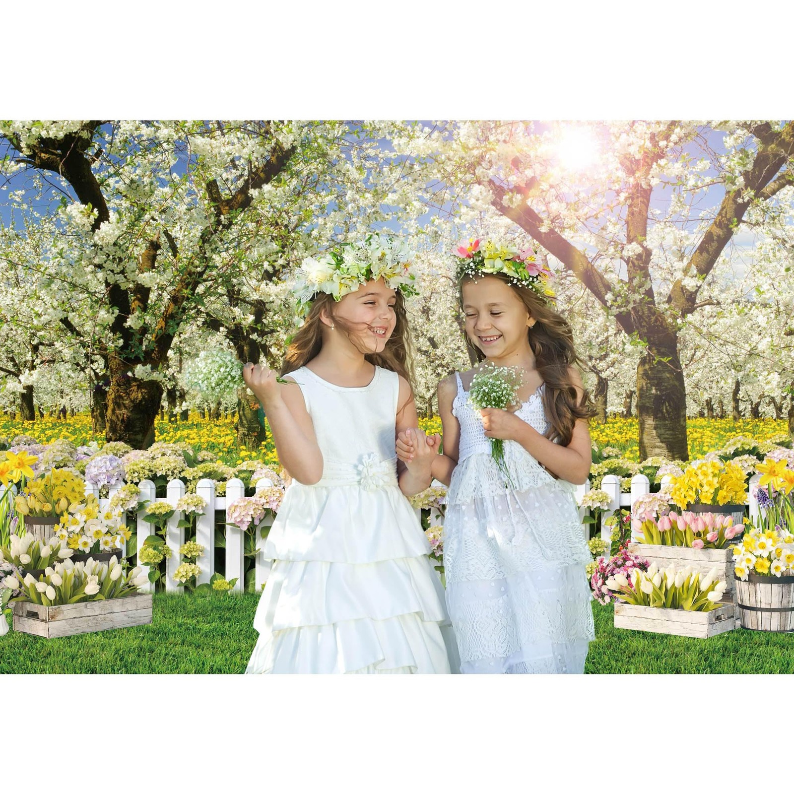 7x5ft Polyester Spring Backdrop Natural Scenery Forest Tree Photography Backg...