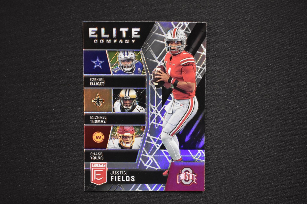 Justin Fields Ezekiel Elliott Thomas Young 2021 Panini Donruss Elite Company EC3