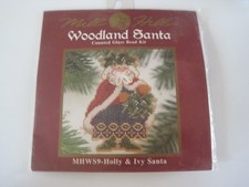 Woodland Santa MILL HILL Glass Bead Kit Ornament