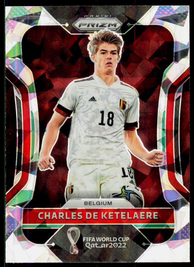 2022 Panini Prizm FIFA World Cup Qatar Charles De Ketelaere 15 Ice Belgium
