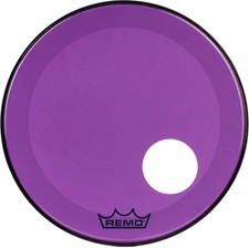 Remo Powerstroke 3 Colortone Bass Drumhead with Port Hole - 22" Purple