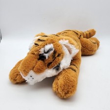 FAO Schwarz Tiger Cub Plush 13" Soft Fur Lays Flat Floppy Beanie Stuffed Animal