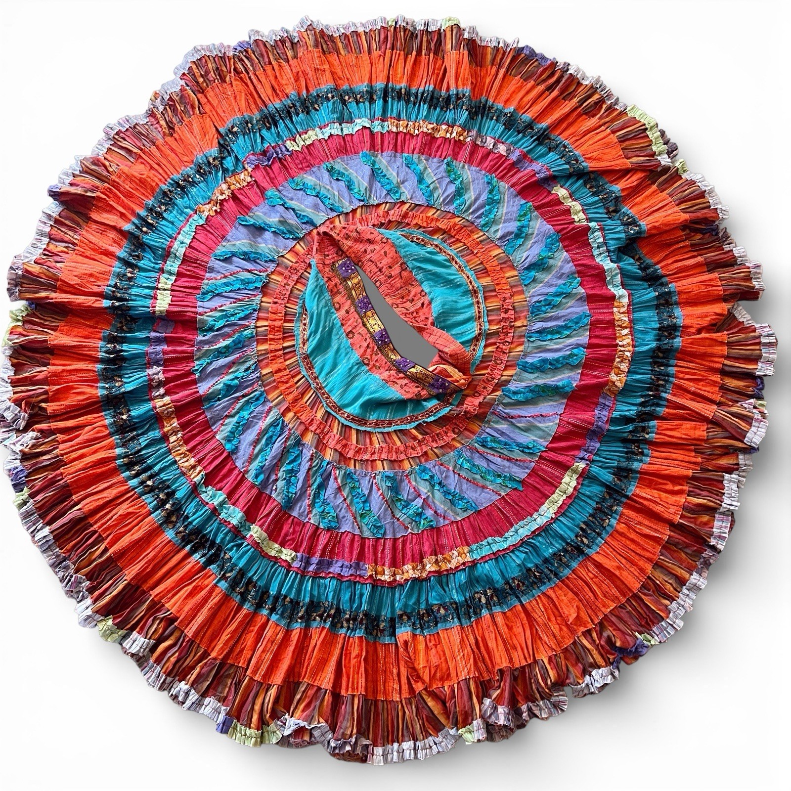 Vintage Sandy Starkman 3X Patchwork Tiered Maxi C… - image 7