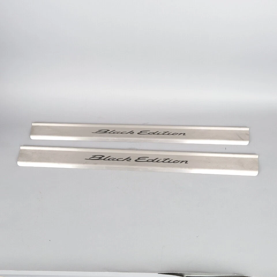 2005-2012 Porsche Boxster Stainless Door Sill Plates "Black Edition" OEM Used - Image 2 of 4