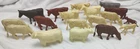 Vintage Herd of Dairy Cow & Beef Animals Marx Playset Figures