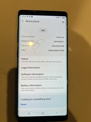 Samsung Galaxy Note 8 N950U black 64 Gig Storage With Stylus Read