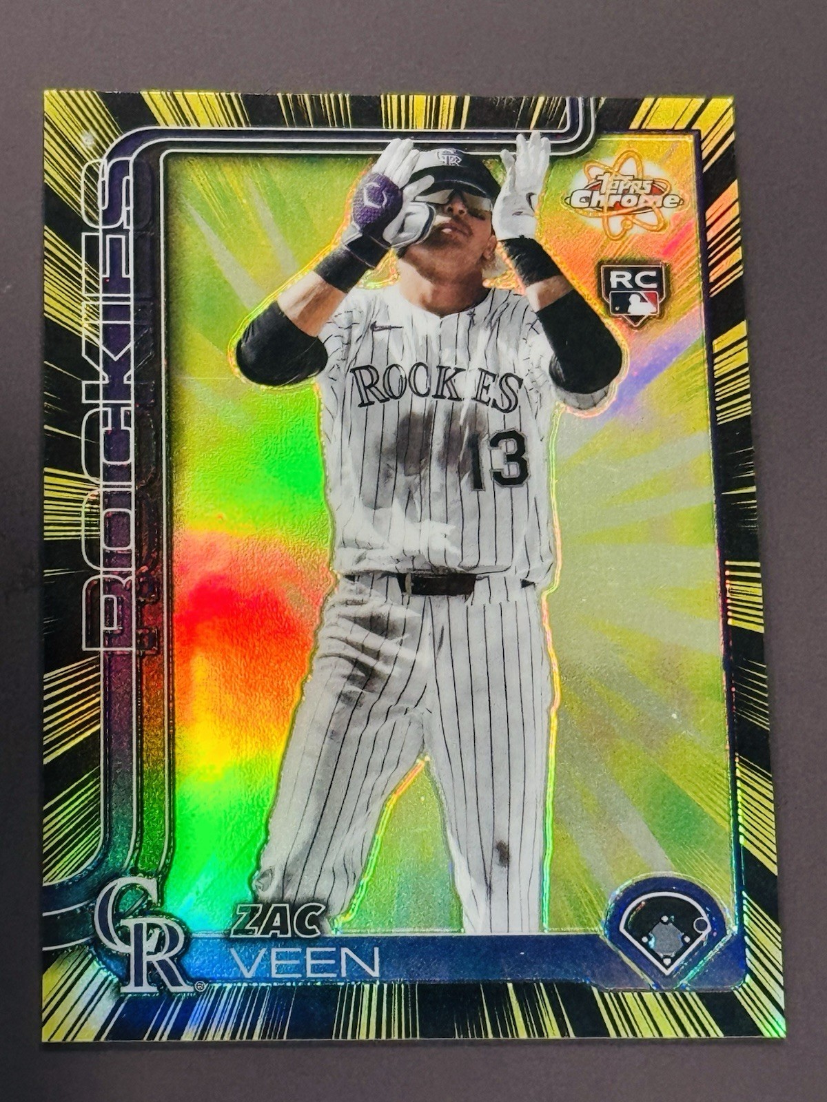 2025 Topps Chrome Update Zac Veen Radiating Rookie #RR-25 Rockies Case Hit