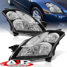 Black Clear OE Style Head Lights Lamps LH+RH Set For 2007-2009 Nissan Altima 4DR