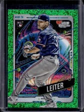 2024 Topps Cosmic Chrome Jack Leiter RC Green Space Dust Refractor #/75 Rangers