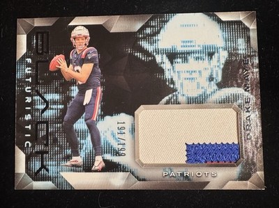 2024 Panini Black Futuristic #F-DME Drake Maye RC MEM /199 SP