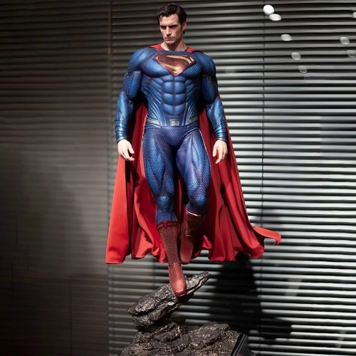 Modellino statua Superman 50 cm con 2 teste statuina ornamento decorazione da collezione regalo - Foto 2 di 10