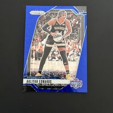 2024 Panini WNBA Prizm Aaliyah Edwards Blue Velocity Washington Mystics #70 RC
