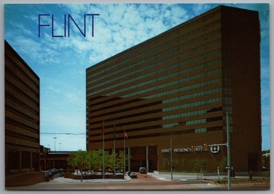 Flint MI Hyatt Regency Hotel Downtown John Penrod c1981 Postcard