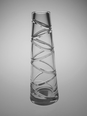 23-4. Waterford Kristall Jaspis Conran Aura 8'' Stielvase signiert