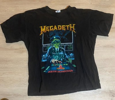 Vintage Megadeth Rust In Peace 1990 Official Tour metal t-shirt XL double side