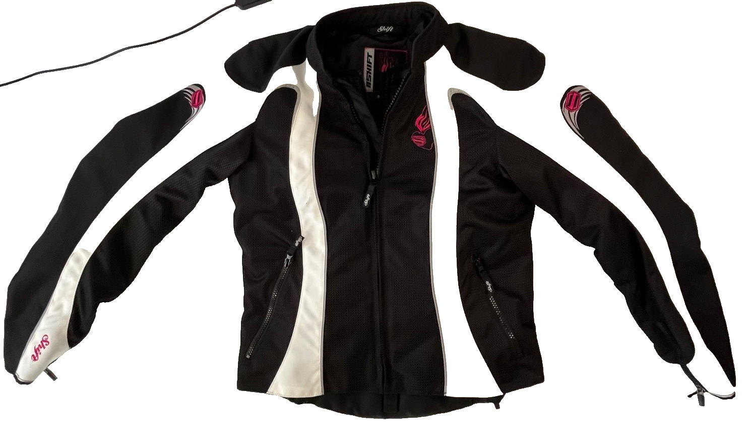 Shift Motorcycle Black Jacket Removable Armor Pad… - image 16