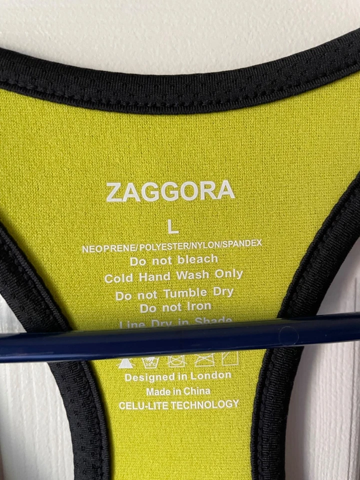 ZAGGORA Hot Tank Top Racerback Neoprene Celu-Lite Technology Womens size Large - Image 3 of 3