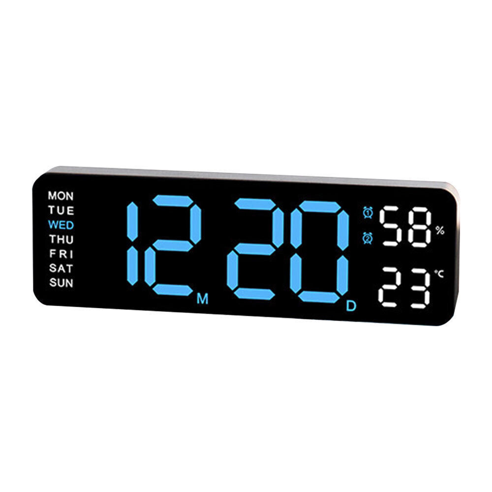Digital Large Big Jumbo LED Wall Desk Clock Display with Calendar Temperature