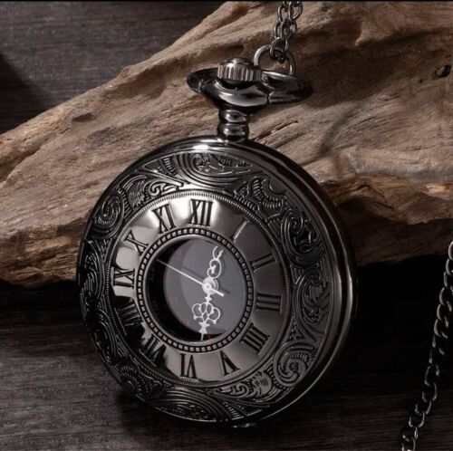 pocket watch Stylish design Black New