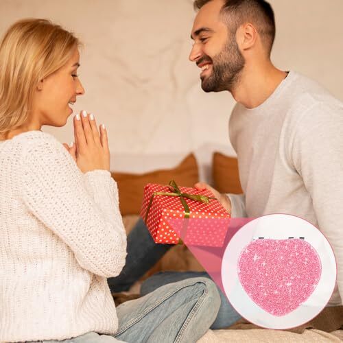 Kompaktspiegel Herzform Vergrößerung Mini Kosmetikspiegel Taschenspiegel für Frauen - Bild 3 von 7