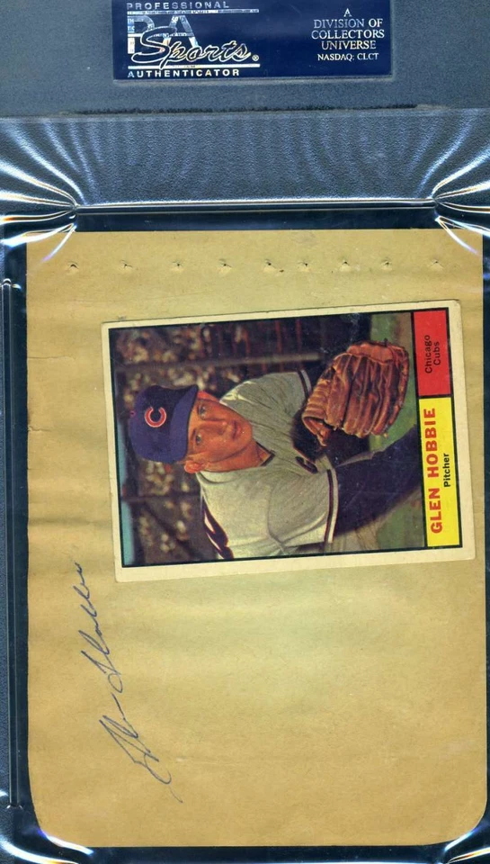 Stan Musial Glen Hobie PSA DNA Autograph Hand Signed Album Page With 1960 Topps - Image 2 of 2