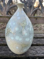 William Bill Pitney Studio Pottery Porcelain Vase Stunning Glaze!
