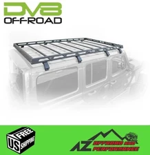 DV8 Offroad Utility Roof Rack - Black for '18+ Jeep Wrangler JLU 4 Door