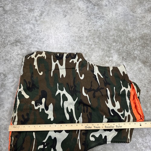 VTG Sports Afield Camo Hunting Vest Mens M Reversible Orange Safety Insulated - Picture 10 of 11