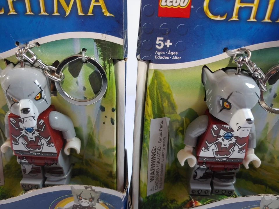 Lego LED Lite Keychain - Legends of Chima Worriz Wolf Lot of 2, Have Scratches - Image 3 of 4