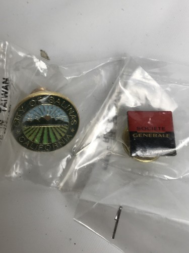Lot of 12 Vintage Acrylic City State Country Pins - Fresno Hanford California - Picture 3 of 6