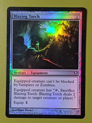 FOIL Blazing Torch x1 Zendikar 1x Magic the Gathering MTG