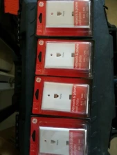  GE Phone Jack & Network Wall Mount Plate RJ11 & RJ45 NEW 4 pieces commercial 