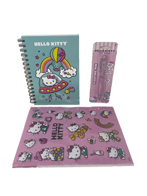 Hello Kitty 8.5 inches Notebook, Sticker & Pen