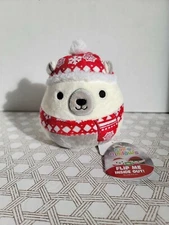 NWT Squishmallow Flip A Mallows 5in Christmas Polar Bear Brooke & Fred the Elf 