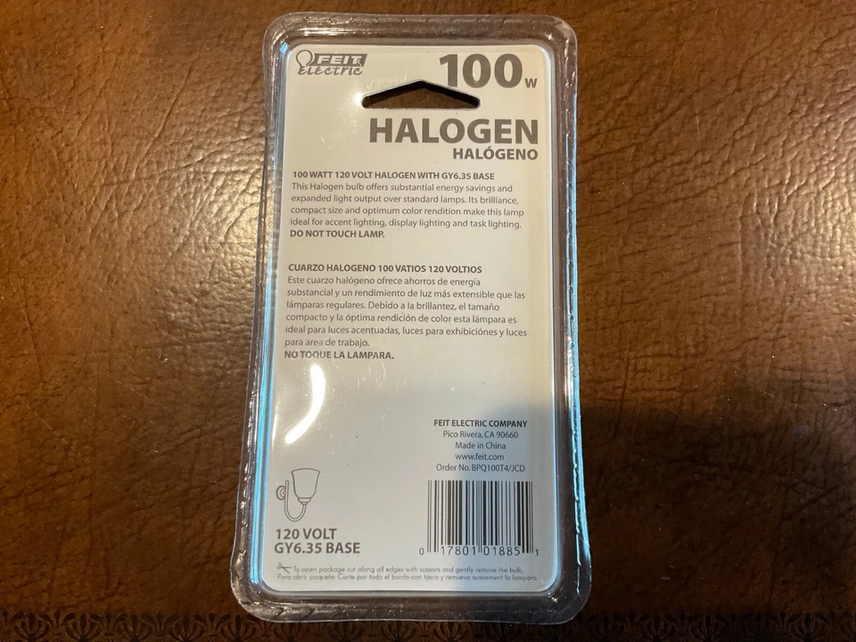 Feit Electric 100 Watt Halo Quartz Bi-Pin T8 Light Bulb - Image 2 of 2