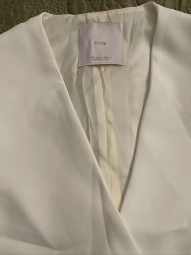 Mango MNG Women’s Vest Sz ~S~Chaleco White Color - Picture 6 of 8