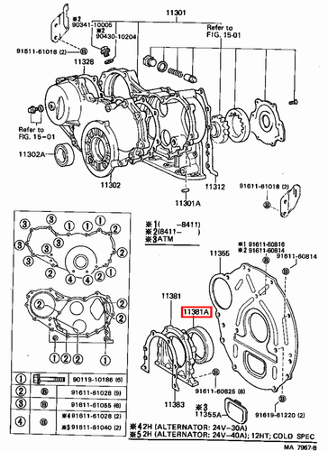 Genuine Toyota LandCruiser HJ75 2H 4.0 Diesel Rear Main Oil Crankshaft Seal - Picture 12 of 13