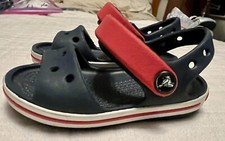 Crocs Baby Toddler BAYABAND SANDAL Navy Red White Children Size 5