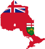 Aufkleber Ontario Landkarte Autoaufkleber Sticker 20 X 22 Cm Konturschnitt