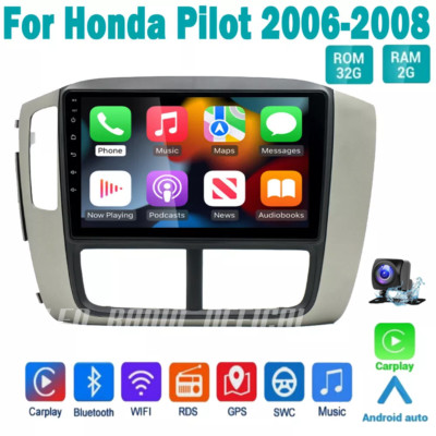 9'' Android 13 Car Radio Stereo GPS Navi WIFI FM RDS For Honda Pilot 2006-2008