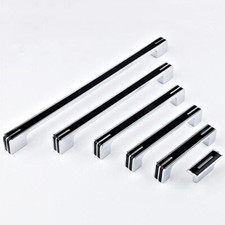 Chrome Silver Black Cabinet Pull Handle Drawer Handle Pull Dresser Pull