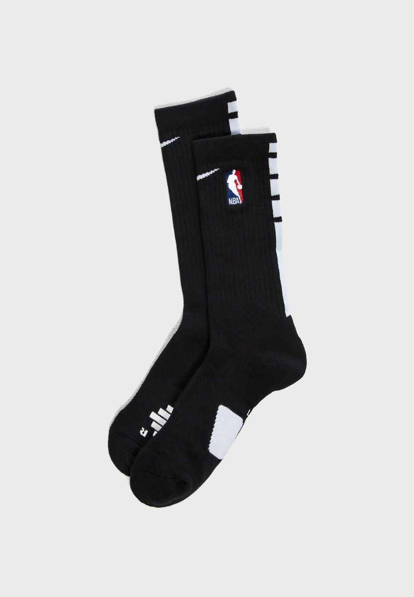 Lot of 3 Nike Elite NBA Crew Basketball Socks Black White SX7587-010 Men L  8 -12