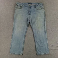 Old Navy 42x32 Boot Cut Blue Jeans Lightweight Soft Denim Modern Broken In